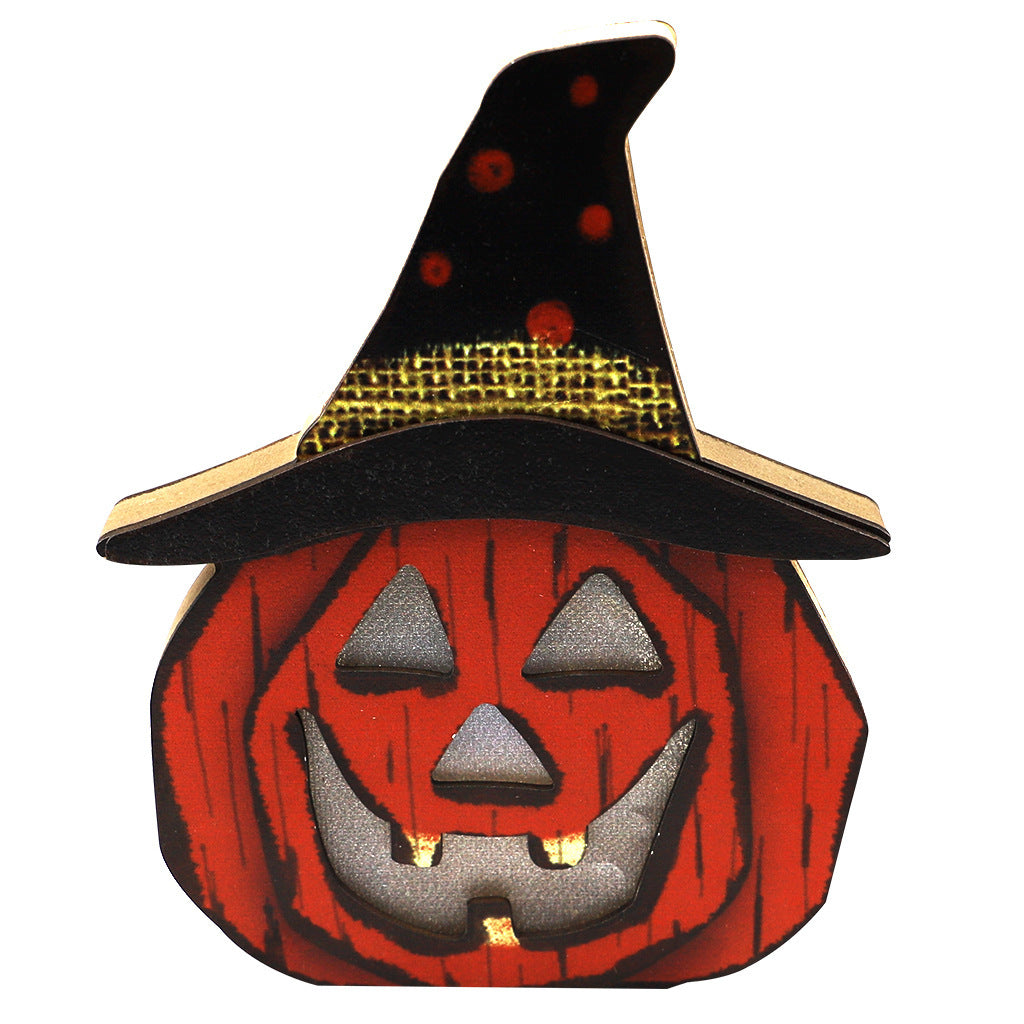 Creative Halloween Wooden Pumpkin