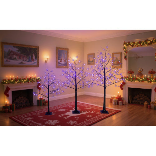 3 Pac Halloween Spooky Tree With Purple Lights