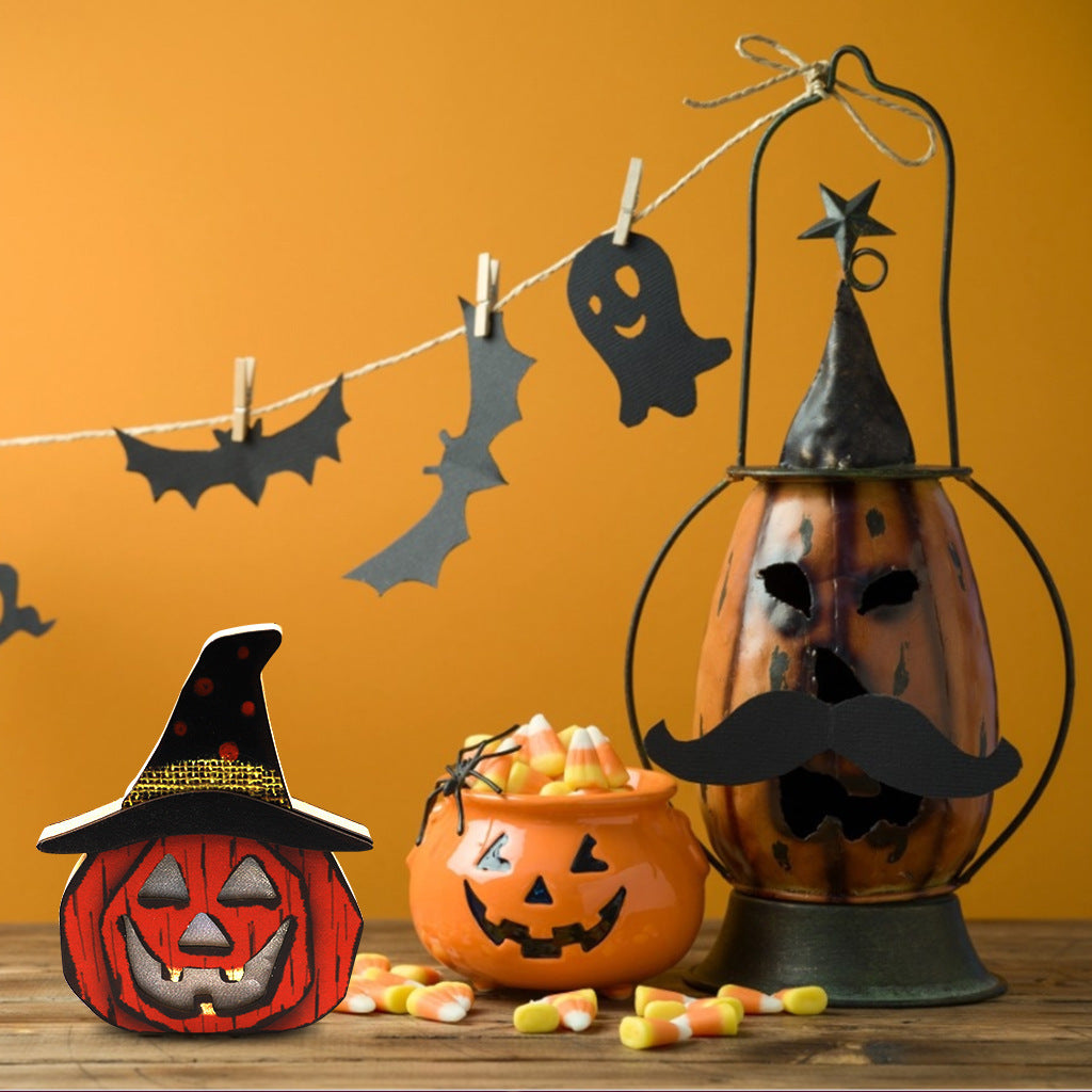 Creative Halloween Wooden Pumpkin