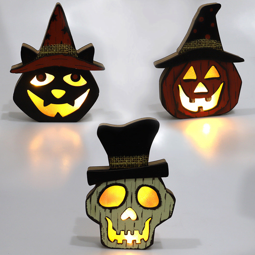 Creative Halloween Wooden Pumpkin