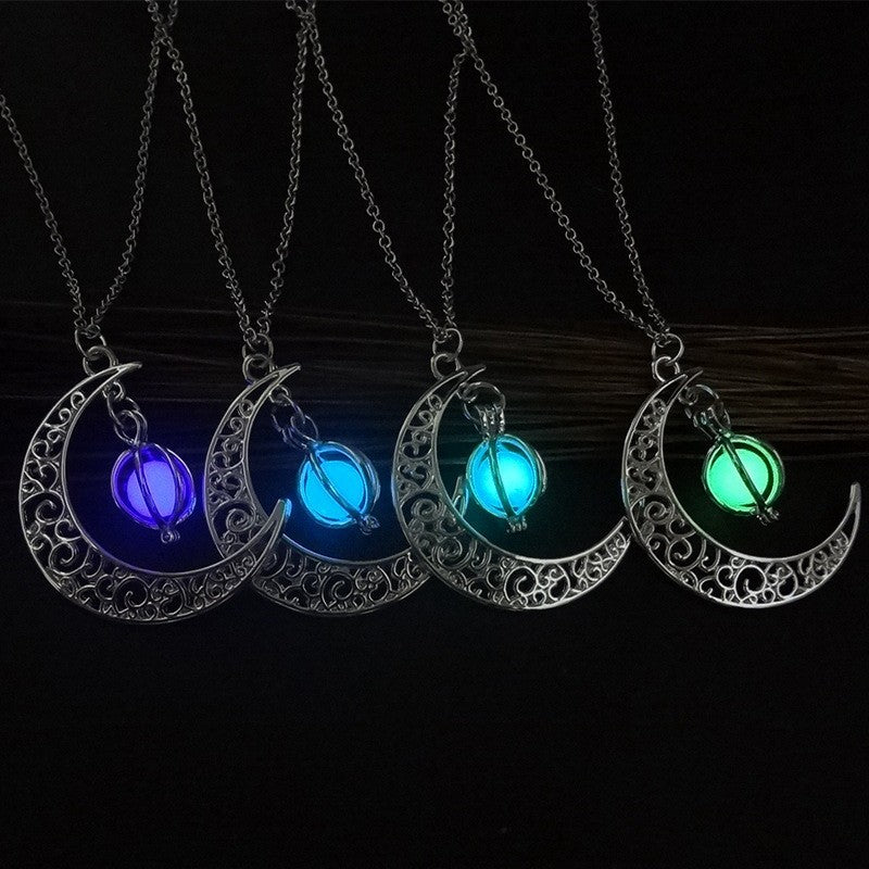 Fashion Moon Natural Glowing Stone