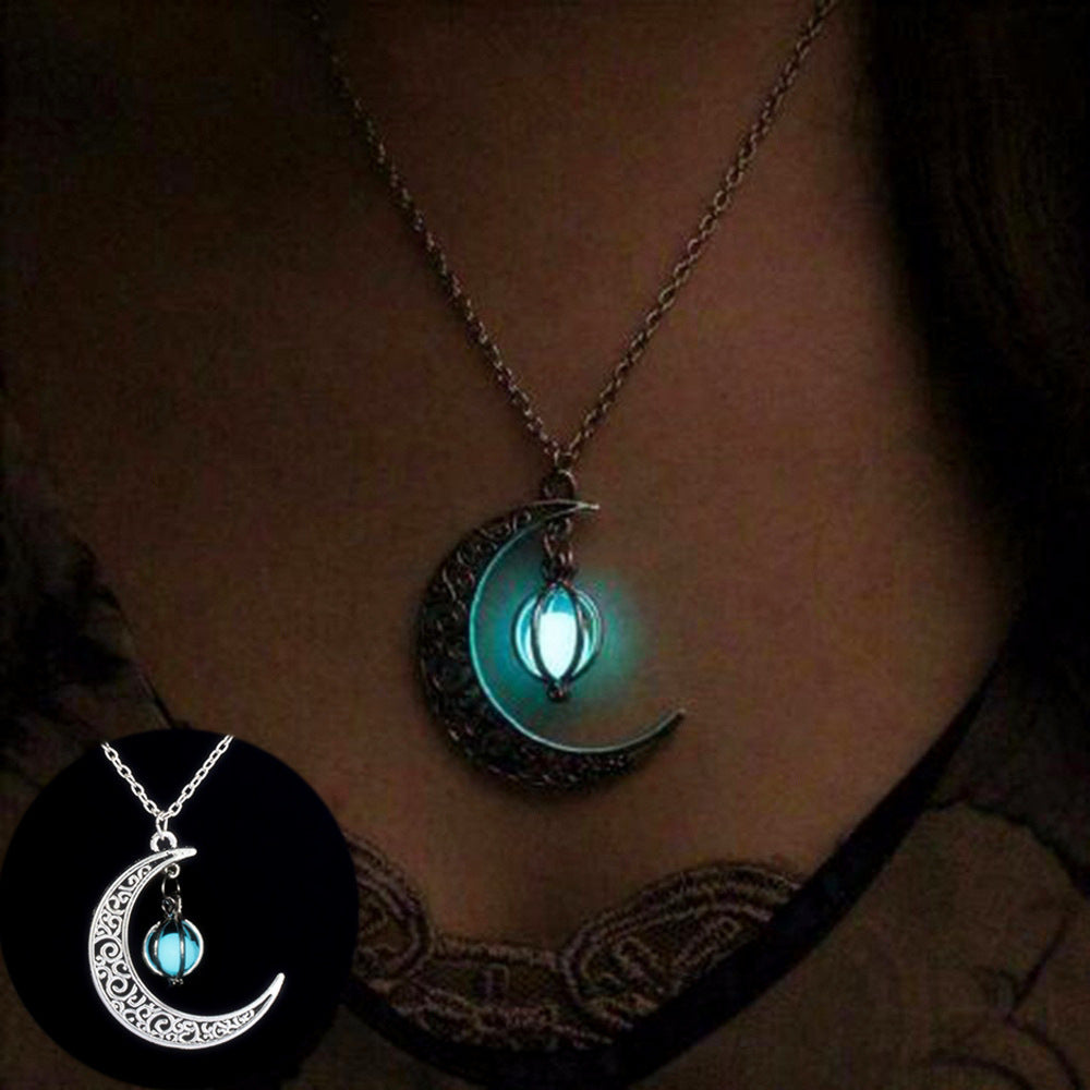 Fashion Moon Natural Glowing Stone