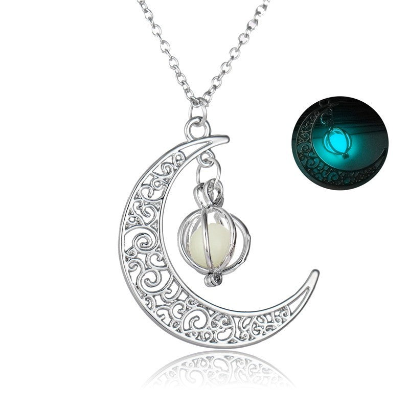 Fashion Moon Natural Glowing Stone