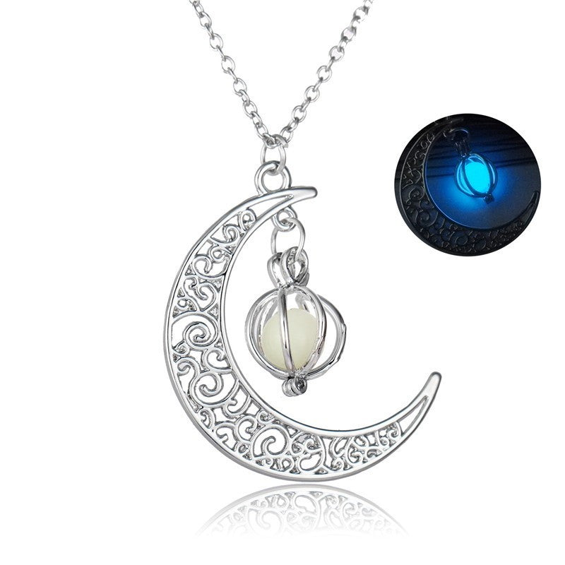 Fashion Moon Natural Glowing Stone