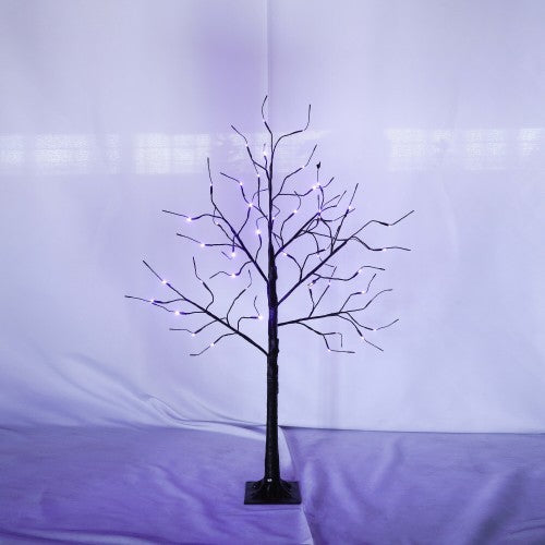 3 Pac Halloween Spooky Tree With Purple Lights